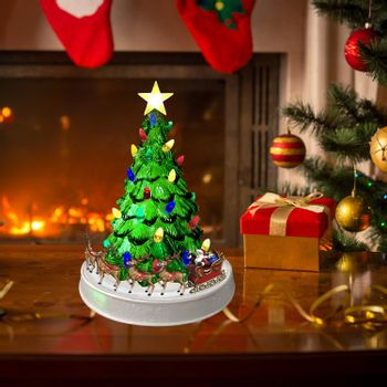 Sapin Musical de Noël LED – Traîneau du Père Noël & Rennes - BLUE STAR B.V.