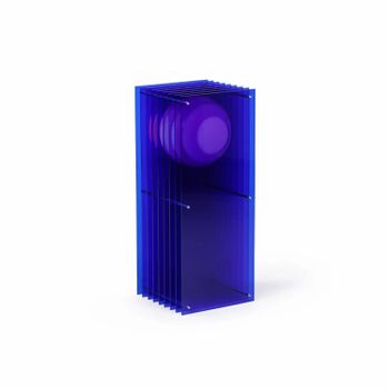 LOP lamp big rectangle in blue acrylic - BANG