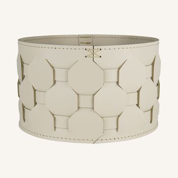 Round woven leather basket VASILIS - LIMAC DESIGN