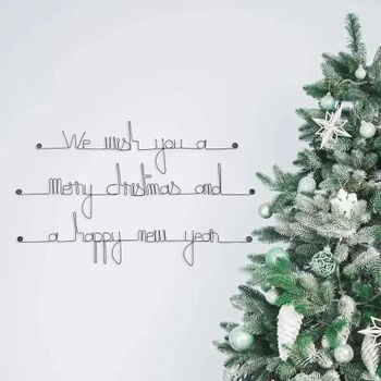 Metal Christmas Decoration - Merry Christmas Wall Quote - BIJOUX DE MUR