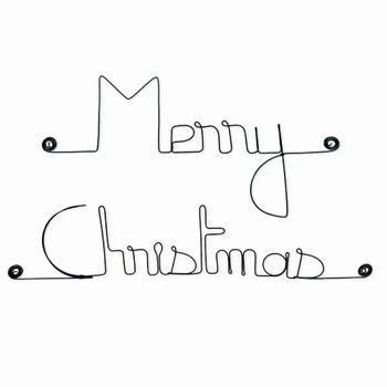 Christmas wire decoration: "Merry Christmas" - BIJOUX DE MUR