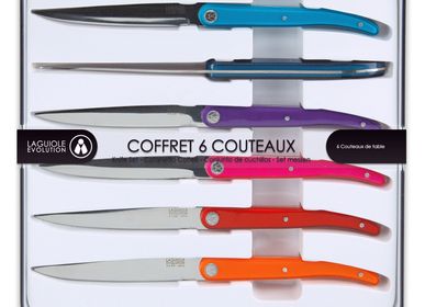 Kitchen utensils - Set of 6 Laguiole Sens Knives Assorted Colours in Box - TARRERIAS - BONJEAN