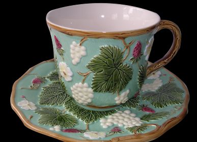 Céramique - Tasse à déjeuner Turquoise Collection Georges Sand à Nohant - AU BAIN MARIE
