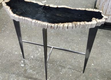 Console table - Petrified wood console - WILD-HERITAGE.COM