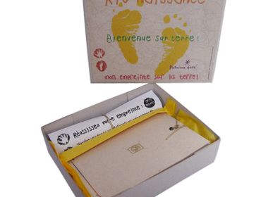Autres décorations murales - KIT EMPREINTE ARGILE NAISSANCE FAIT MAIN : mon empreinte sur la terre. - PATRICIA DORÉ