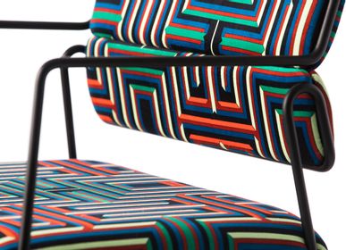 Chairs for hospitalities & contracts - Impala Armchair & Coralie Prévert Fabric - AIRBORNE