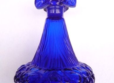 Art glass - Made in France perfume bottles, decorative bottles, turquoise, night blue, Art Déco - TIEF