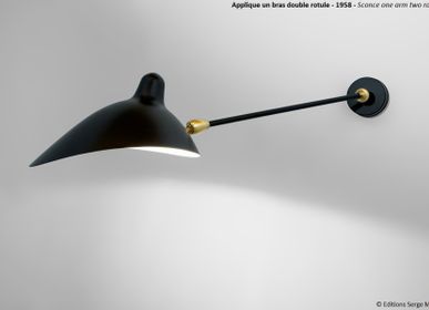 Outdoor wall lamps - Wall lamp 1 arm 2 ball joints - EDITIONS SERGE MOUILLE