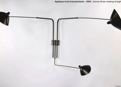 Outdoor wall lamps - Wall lamp 3 swivel arms. - EDITIONS SERGE MOUILLE