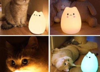 Gifts - Soft Silicone Cat and Bear LED Night Light Lamp - KELYS