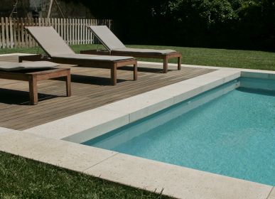 Piscines extérieures - Margelle de piscine en L - ROUVIERE COLLECTION