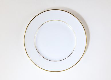 Assiettes de réception  - L'assiette plate ELEGANCE or mat - ALAIN BABULE