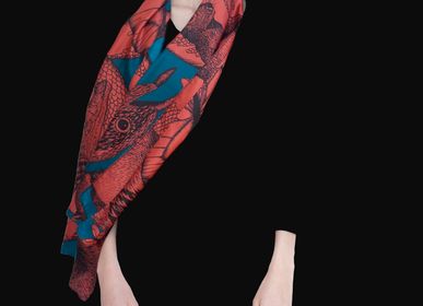 Scarves - Twill of silk Stoles, "Animalis" Collection - CÉLINE DOMINIAK