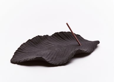 Ceramic - Incense  holder - Black Leaf ANOQ - ANOQ