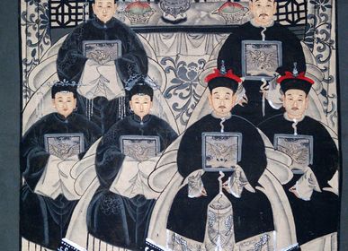 Paintings - Chinese Ancestors Painting - Modern - Revisited - ASIADECORATION / OBJETSCHINOIS