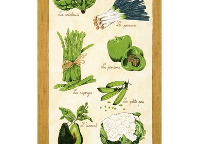 Tea towel - Légumes Verts Tea Towel - BEAUVILLÉ