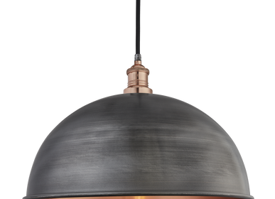 Outdoor hanging lights - Brooklyn dome pendant light for outdoor and bathroom - 18 inches - INDUSTVILLE