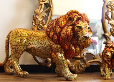 Decorative objects - GOLD LION - 72 CM - BARCINO