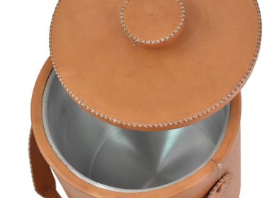 Other smart objects - Ice bucket in leather  - SOL & LUNA