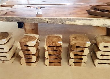 Stools - WOODEN STOOLS | Stools made of suar wood - XYLEIA NATURAL INTERIORS