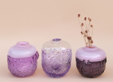 Objets design - Vase récupéré, grand modèle, rose et violet - DAVID VALNER STUDIO