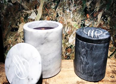 Decorative objects - Cylinder Marble Candle - OSCAR CANDLES