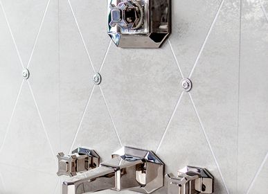 Faucets - Wall-mounted spout, Thermostatic & control valve, Art Deco collection  - VOLEVATCH