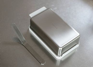 Food storage - Stainless steel Butter Case and Butter knife NULU / YOSHIKAWA  - ABINGPLUS