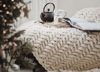 Linge de lit - Chevron couvre-lit en laine - PANAPUFA