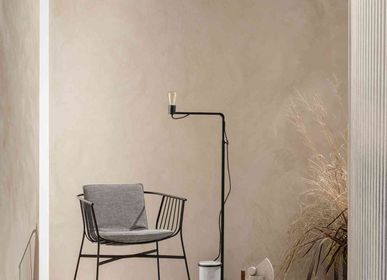 Floor lamps - LEST floor lamp in matt black metal and Carrara marble - RADAR INTERIOR