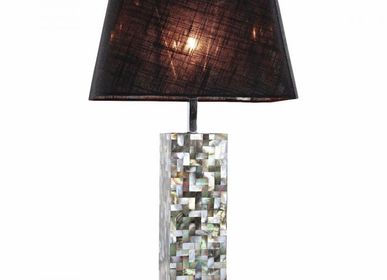 Lampes de table - Pied de lampe en nacre noire H 30cm - MOON PALACE