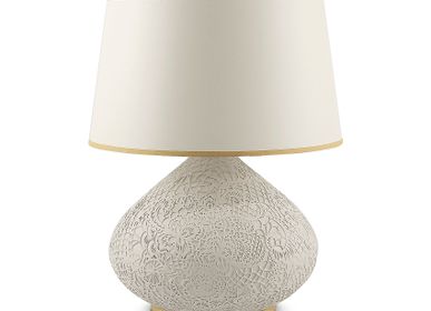 Céramique - Lampe de table en céramique à motif dentelle - ESMA DEREBOY HANDMADE CERAMIC
