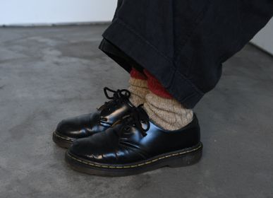 Socks - WOOL COTTON SLABBED SOCKS - NISHIGUCHI KUTSUSHITA