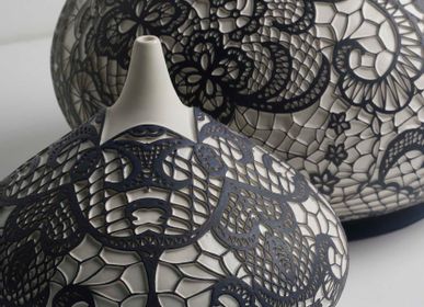 Decorative objects - YAS Lace Patterned Decorative Object - ESMA DEREBOY HANDMADE CERAMIC