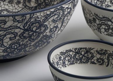 Decorative objects - YAS Lace Patterned Ceramic Bowl - ESMA DEREBOY HANDMADE CERAMIC