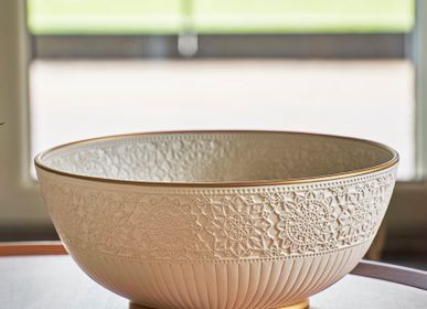 Decorative objects - GELIN Lace Patterned Ceramic Bowl - ESMA DEREBOY HANDMADE CERAMIC