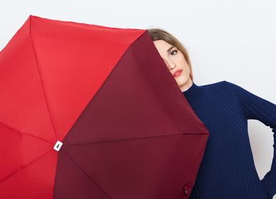 Apparel - Bicolour micro-umbrella - red & burgundy - Jules - ANATOLE