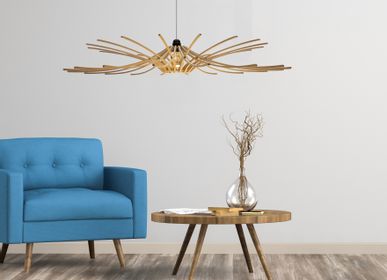 Hanging lights - Wooden pendant lamp design D97cm SUNNY - RIF LUMINAIRES
