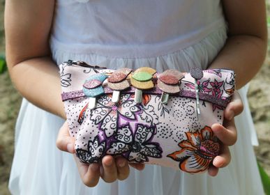 Petite maroquinerie - Maxi Trousse à Trésors en cuir pailleté - LA CARTABLIÈRE