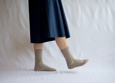 Socks - CHAUSSETTES TORSADÉES EN LAINE ALPAGA - NISHIGUCHI KUTSUSHITA