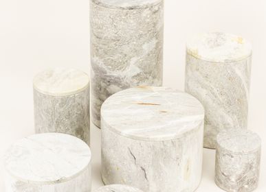 Decorative objects - Round natural stone boxes - L'INDOCHINEUR PARIS HANOI
