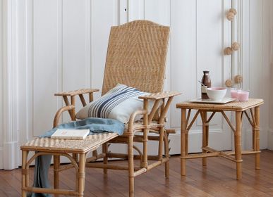 Lounge chairs - GRAND-MERE natural rattan lounger - KOK MAISON