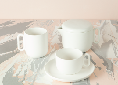 Art glass - Celine Everyday White Mug - CRISTINA RE