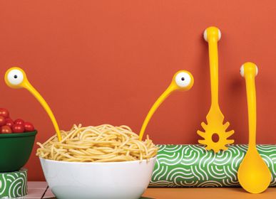 Objets design - Marque page pasta monster - couvert à Spaghettis, passoire et marque-page - PA DESIGN