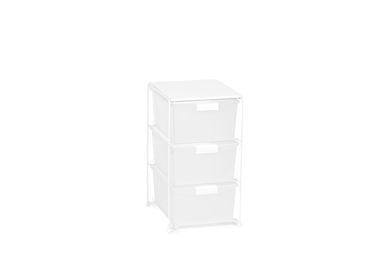 Bathroom equipment - White 3-drawers storage cart OR70183 - ANDREA HOUSE