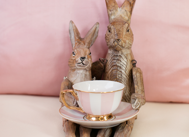 Paréos pour enfants - Petite Stripe Tasse à thé et soucoupe à fard à joues - Lot de 2 - CRISTINA RE