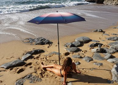 Objets design - Parasol de plage - Psyché rose poudré - Klaoos - KLAOOS