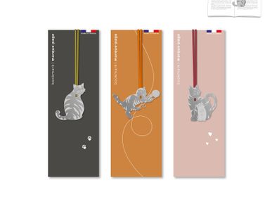 Stationery - Stainless steel bookmark - Cats. - TOUT SIMPLEMENT,