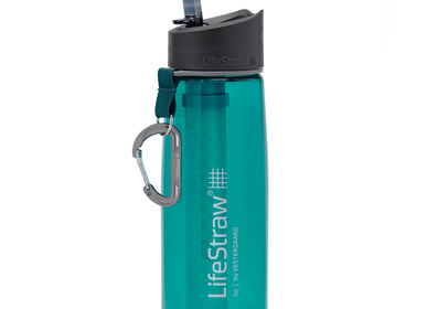 Travel accessories - Bottle with water filter 0.65L, BPA-free plastic, dark teal - LIFESTRAW®