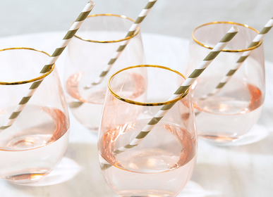Cadeaux - Flûte à Champagne Cristal Rose Lot de 2 - CRISTINA RE